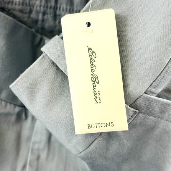 Eddie Bauer Mercer‎ Fit Capri Pants Womens 8 Gray Stretch Cuff 25" Inseam - Picture 6 of 11